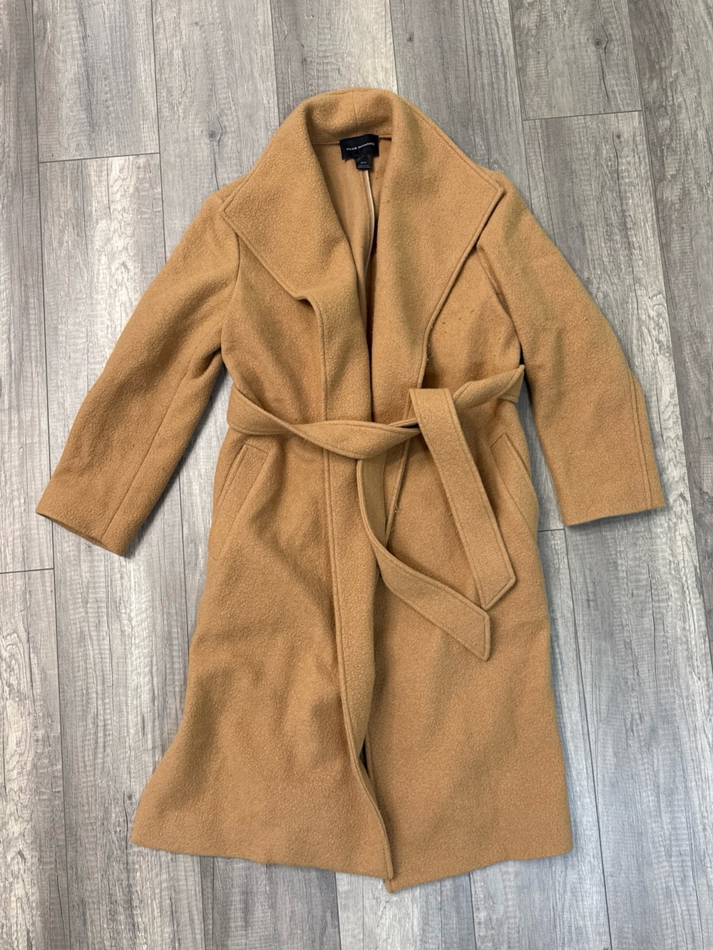 Club Monaco Camel Wrap Belted Coat